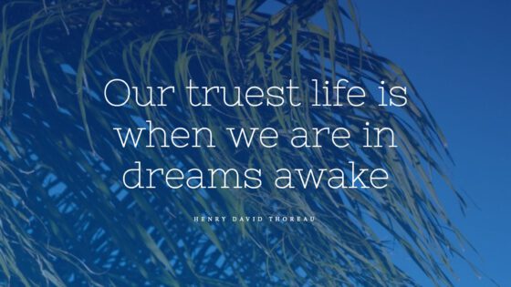 our truest lif is when we are in dreams awake